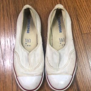 Converse White Slip On Girls Size 1 Shoes